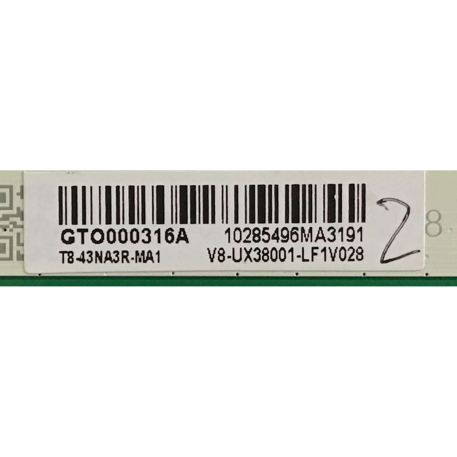 KIT DE TARJETAS PARA TV TCL / MAIN T8-43NA3R-MA1 / 40-UX3801-MAB2HG / FUENTE 81-PBE055-H9081-PBE055-H90 /SHG5804A-101H / T-CON 3429110044 / TT4851B01-2-C-4 / PANEL LVF490CS0T / MODELO 49S305 TFAA - Imagen 3